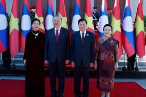 Lễ đón trọng thể Tổng Bí thư Tô Lâm tại thủ đô Viêng Chăn