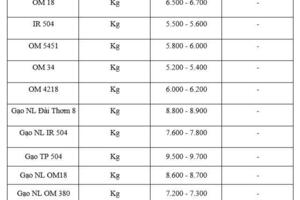 Giá lúa gạo hôm nay ngày 9/1: Gạo thơm dẻo neo cao, lúa tươi vững giá