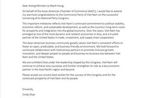 Chủ tịch AACC: Đại hội XIV phản ánh tầm nhìn dài hạn về thịnh vượng