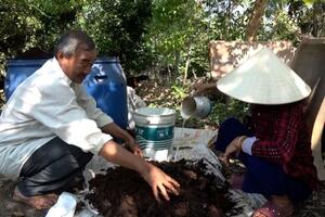 Nông dân Đồng Tháp biến rác thành phân bón hữu cơ