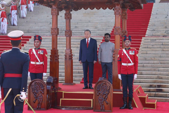 Lễ đón Tổng Bí thư, Chủ tịch nước Tô Lâm thăm cấp Nhà nước Sri Lanka