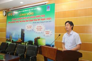 Phát động “Phong trào thi đua 33 ngày đêm lao động sáng tạo bảo dưỡng tổng thể Nhà máy Đạm Phú Mỹ năm 2021”.