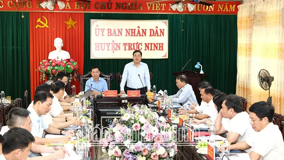 Bí thư Tỉnh uỷ Nam Định: Trực Ninh phấn đấu trở thành huyện nông thôn mới kiểu mẫu