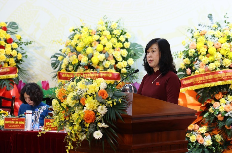 Bộ trưởng Bộ Y tế Đào Hồng Lan phát biểu tại Đại hội - Ảnh: VGP/Đức Tuân