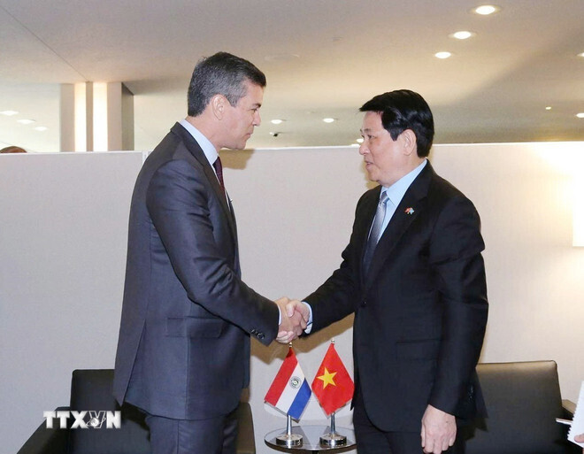 Tổng thống Paraguay sẵn sàng ủng hộ sớm khởi động đàm phán FTA Việt Nam - MERCOSUR. Ảnh: Lâm Khánh/TTXVN.