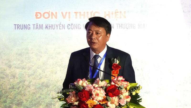 Ông Phạm Hồng Sơn, Giám đốc Sở Công Thương Ninh Bình phát biểu tại lễ khai mạc