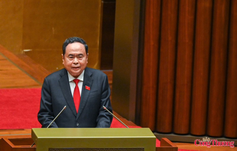 Chủ tịch Quốc hội khóa XVI Trần Thanh Mẫn phát biểu nhậm chức.